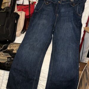 New York & Company Dark Blue Denim Pants